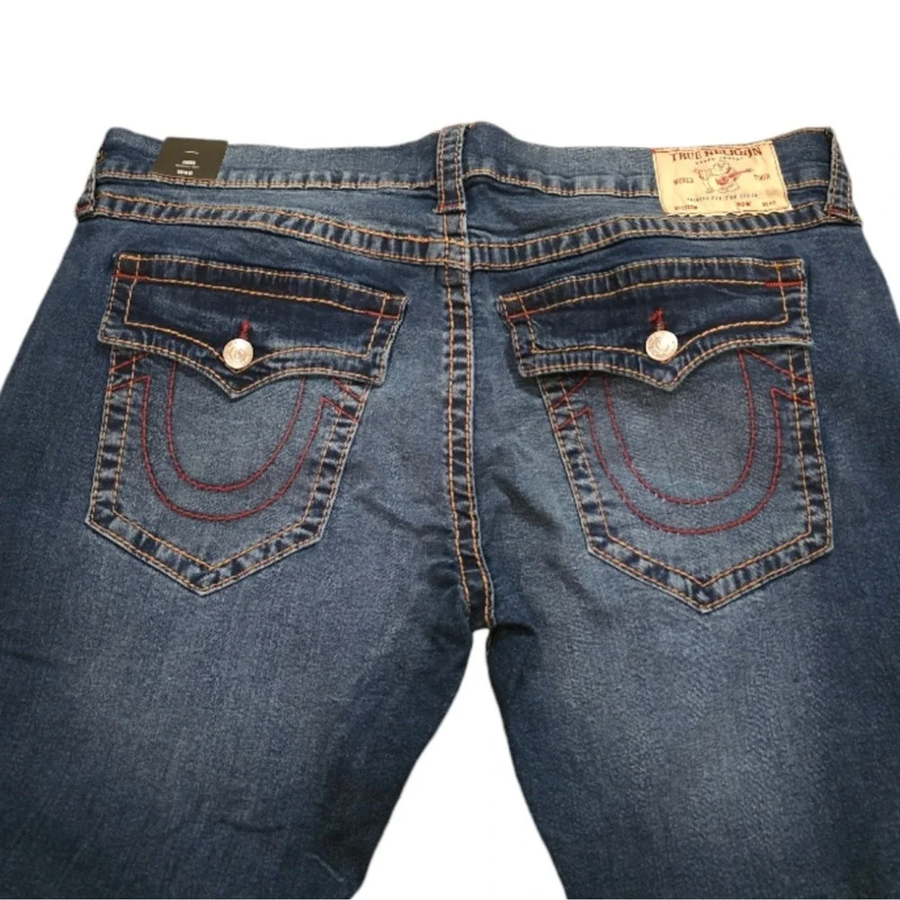 True Religion Men's‎ Jeans Geno Slim Flap Pocket Red Stich Men's Size 40 × 34